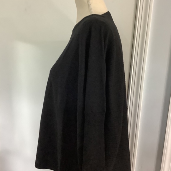LAFAYETTE 148 SMALL BLACK WOOL SWEATER LIGHTWEIGHT DOLMAN SLEEVE RELAXED… - Picture 8 of 14